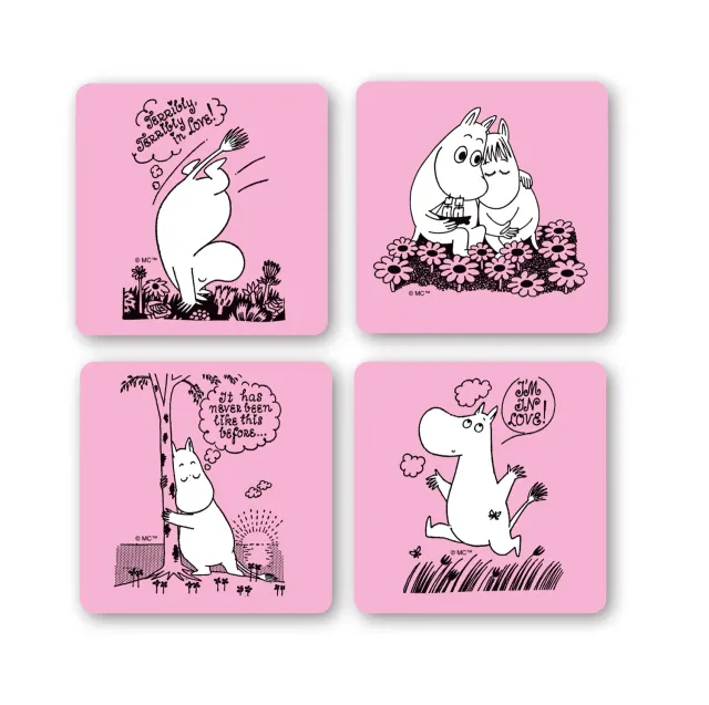 Opto Design Mumi Love bordskånere 9x9 cm 4-pak