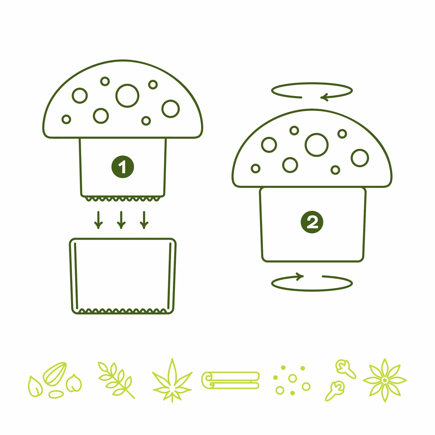 Fred Merry Mushroom krydderikværn keramisk