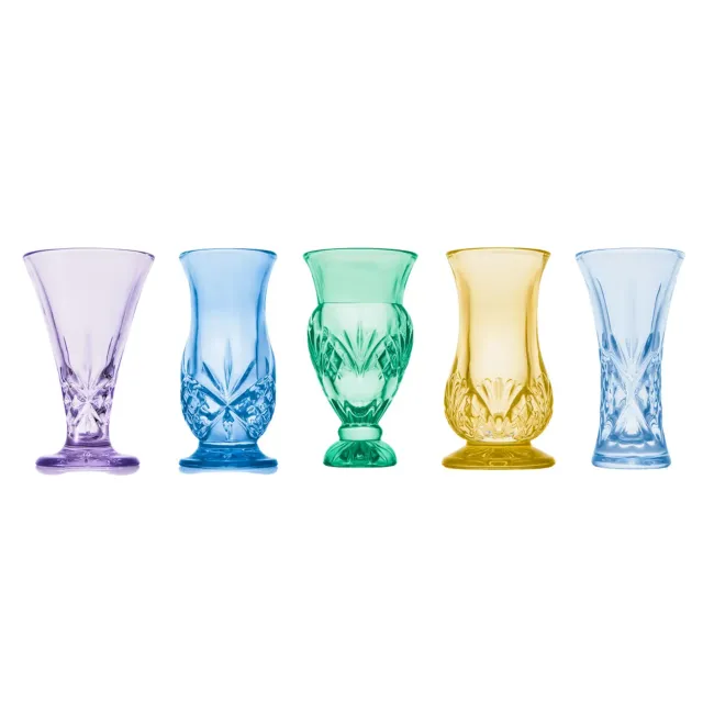 Godinger Dublin Spring Bud vase 5 stk farvet