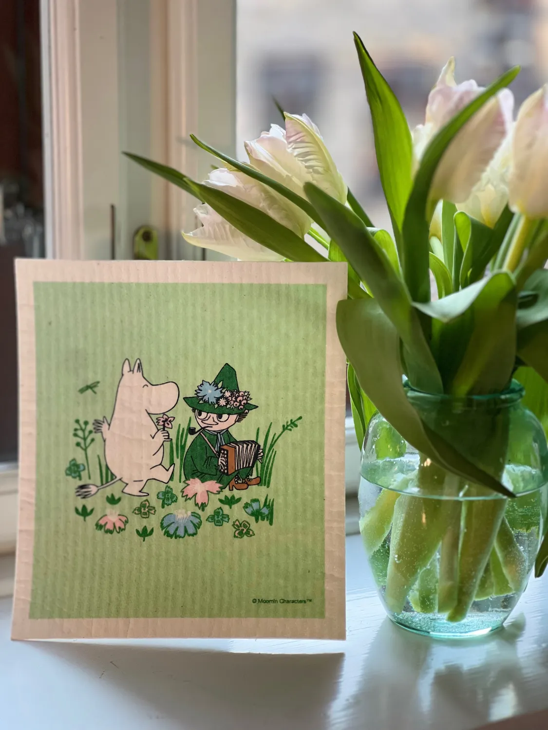 Opto Design Mumi Snufkin karklud 17x14,5 cm grøn pastel