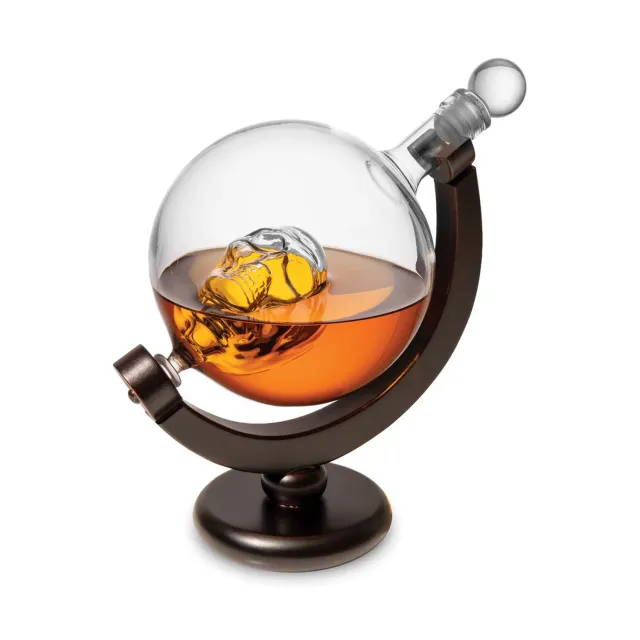 Godinger Skull Whiskey Decanter whiskykaraffel 28 oz med træfod