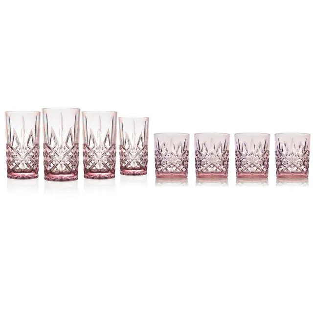 Godinger Dublin drinksglas akryl blush 8-pak
