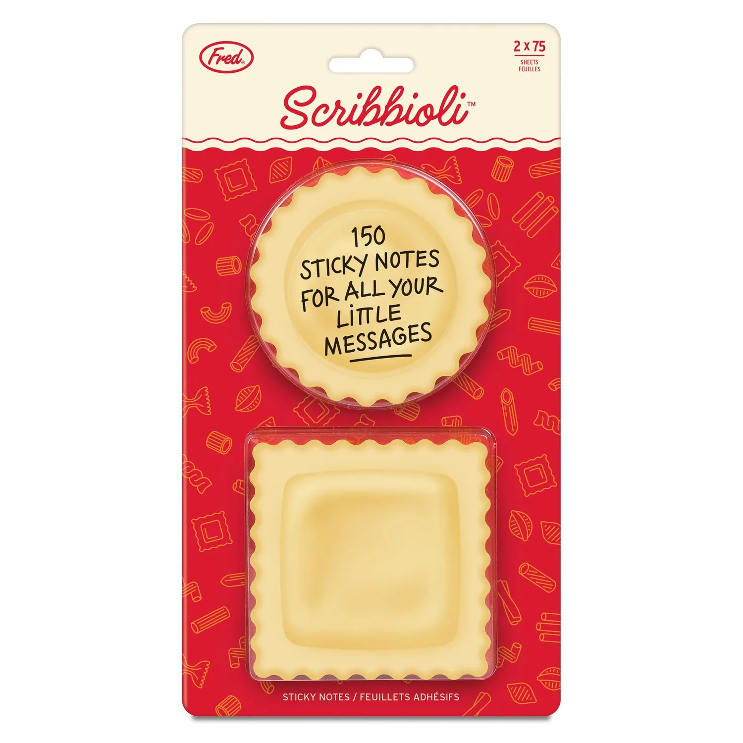 Fred Scribbioli sticky notes ravioli 2-pak