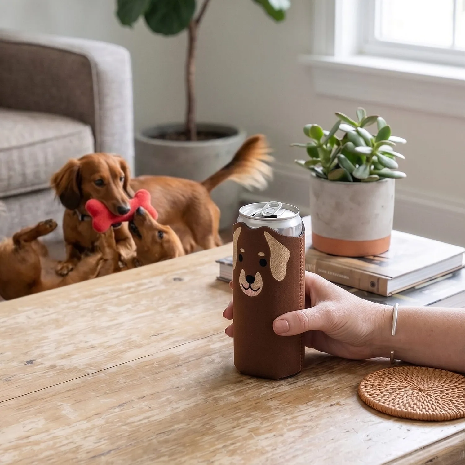 Fred Bev Buddy Dachshund dåsekøler til slim dåser