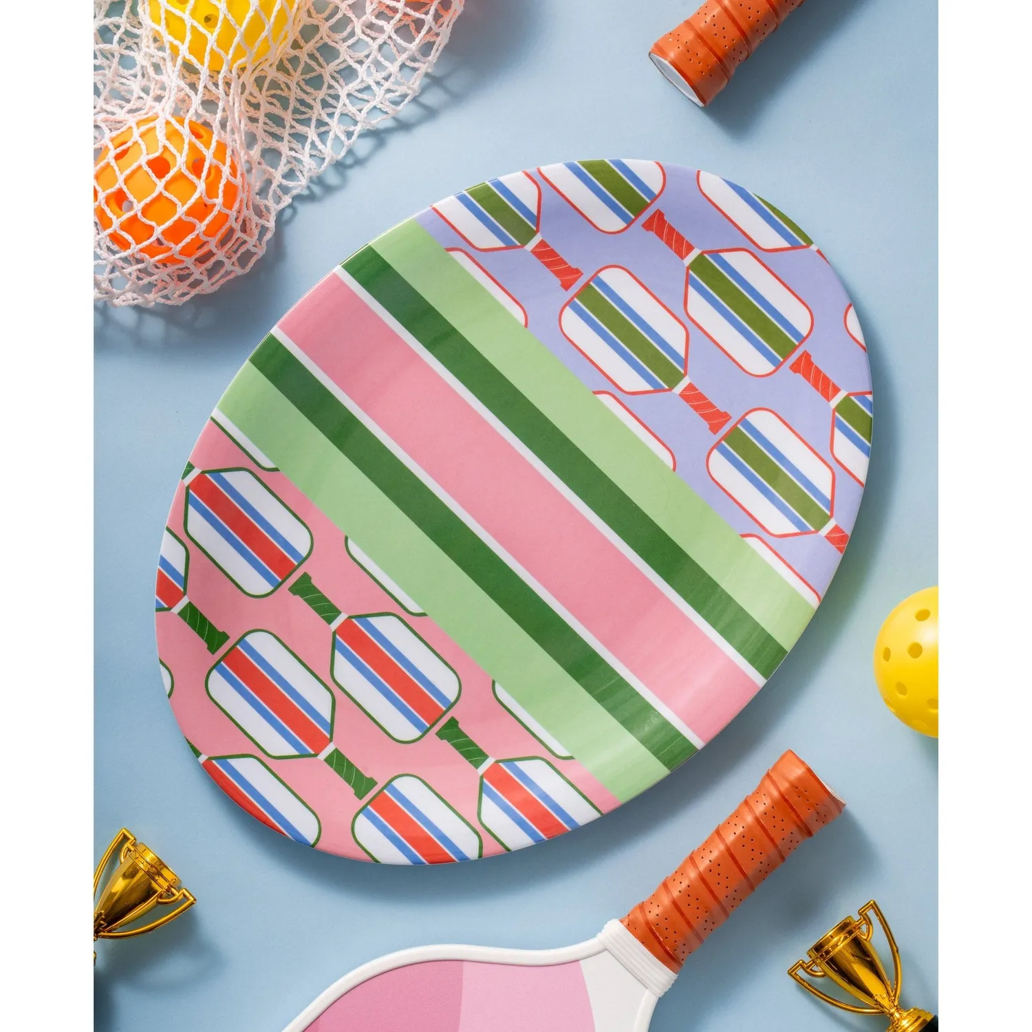 Godinger Pickle Ball fad ovalt melamin 39 cm