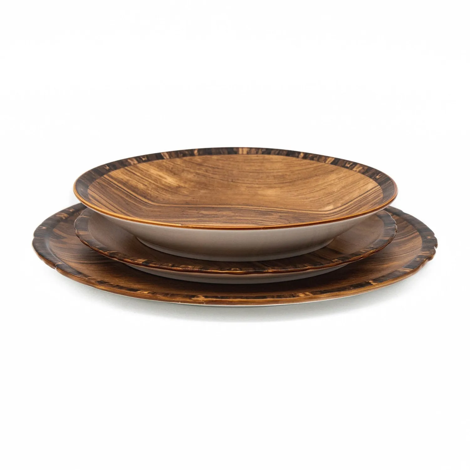 Godinger Foret stel porcelæn brun 12 dele