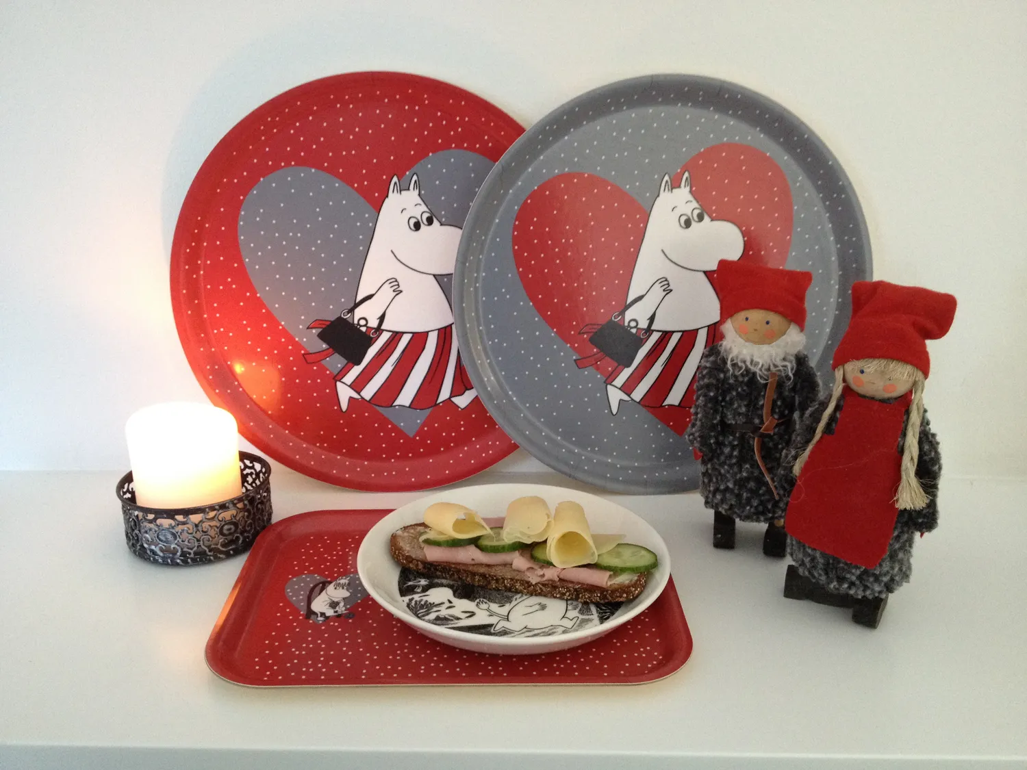 Opto Design Moomin Christmas Heart bakke rød Ø31 til jul