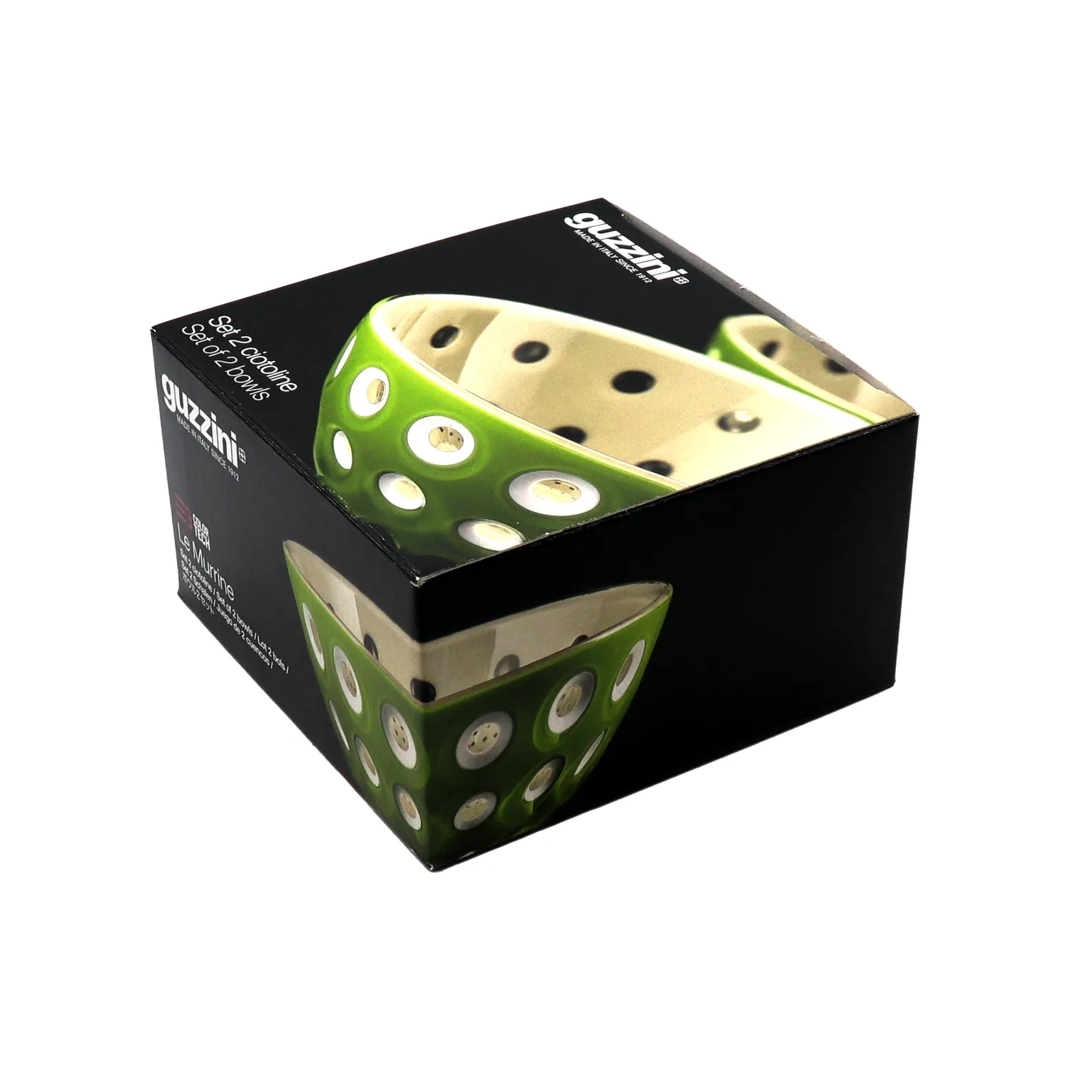 Guzzini Le Murrine skål 12 cm 2 stk matcha grøn