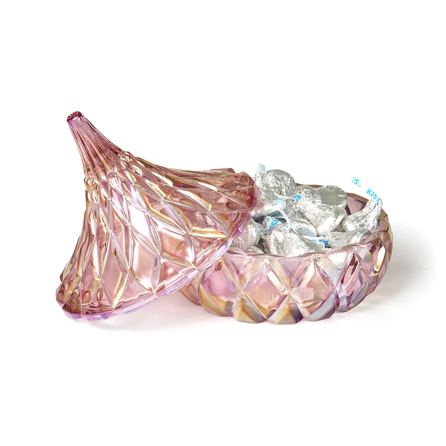 Godinger Hershey's Kisses slikskål rosa krystal