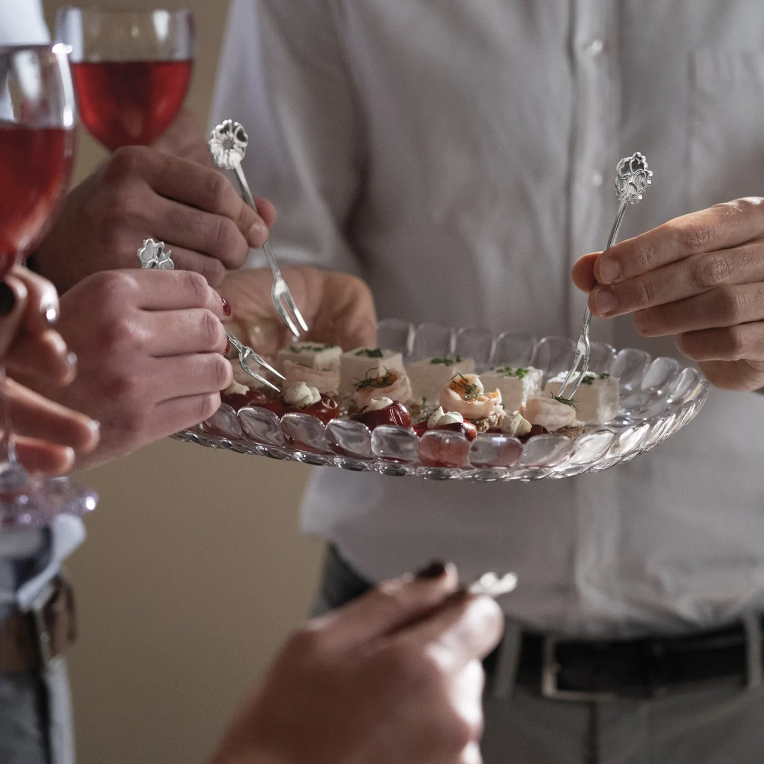 Guzzini Love cocktailgafler 6 stk stål med hjerte